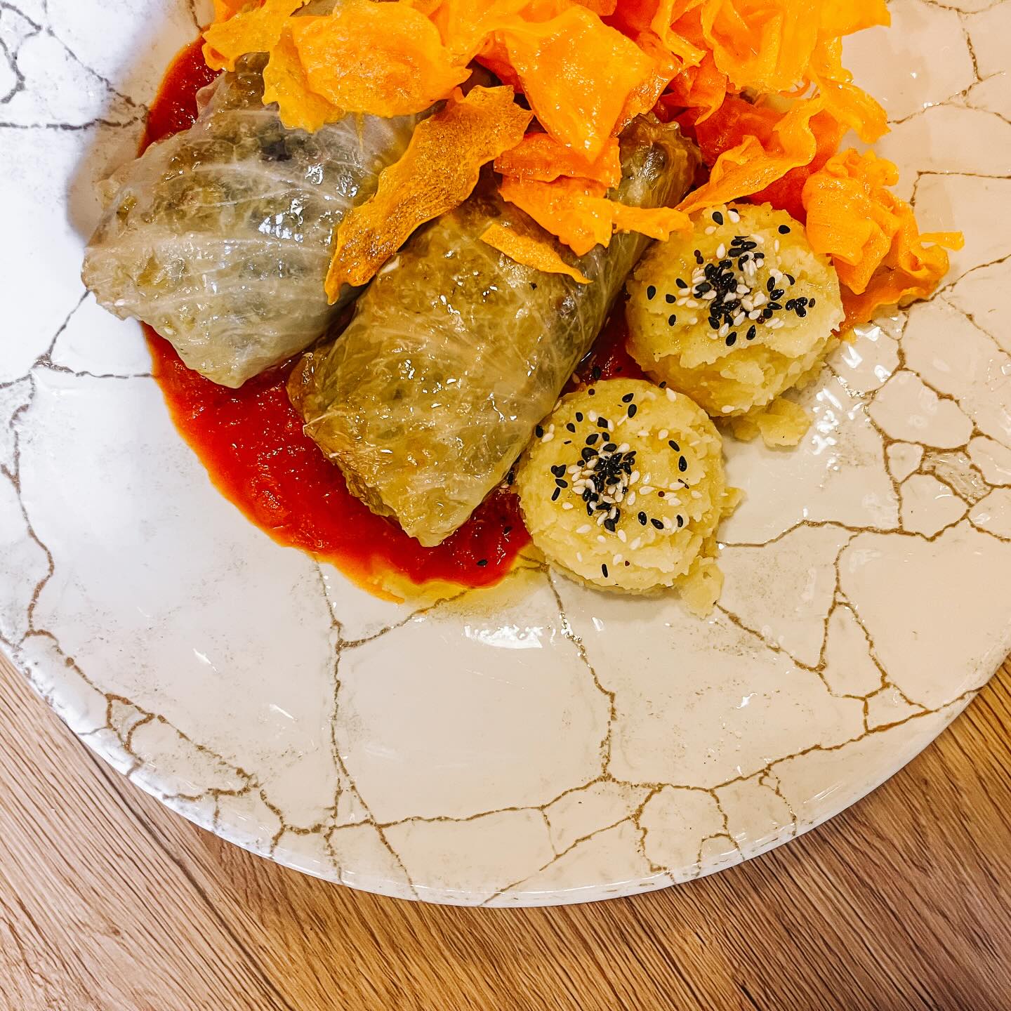 I adore Ljubljana and the impressive effort this capital puts into serving vegans. One of my favorite spots is this hidden nook that offers a real taste of local Slovenian specialties in a modern, friendly environment.I ordered the cabbage rolls, which I absolutely loved, prepared Slovenian-style with some similarities to versions I’ve had in Italy, yet distinctly their own. The flavors were comforting and authentic, exactly what you want when exploring regional cuisine. The service was genuinely nice and accommodating, adding to the welcoming atmosphere.Ljubljana has become one of Europe’s most vegan-friendly cities, and it’s such an overlooked destination. It’s quaint, easy to walk, and really offers a ton for vegans. 📍Ljubljana, Slovenia 🍄 Fully Vegan ☀️ Outdoor patio